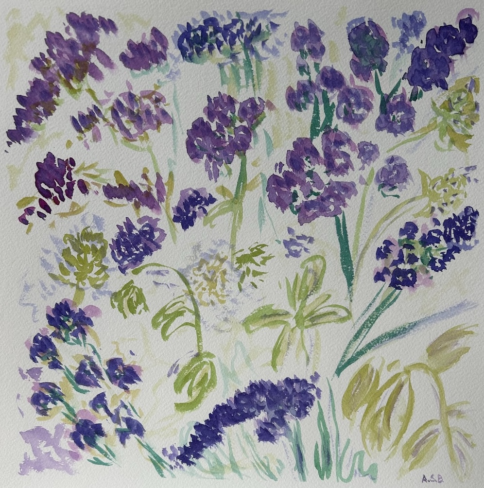 Gestural Blue Statice