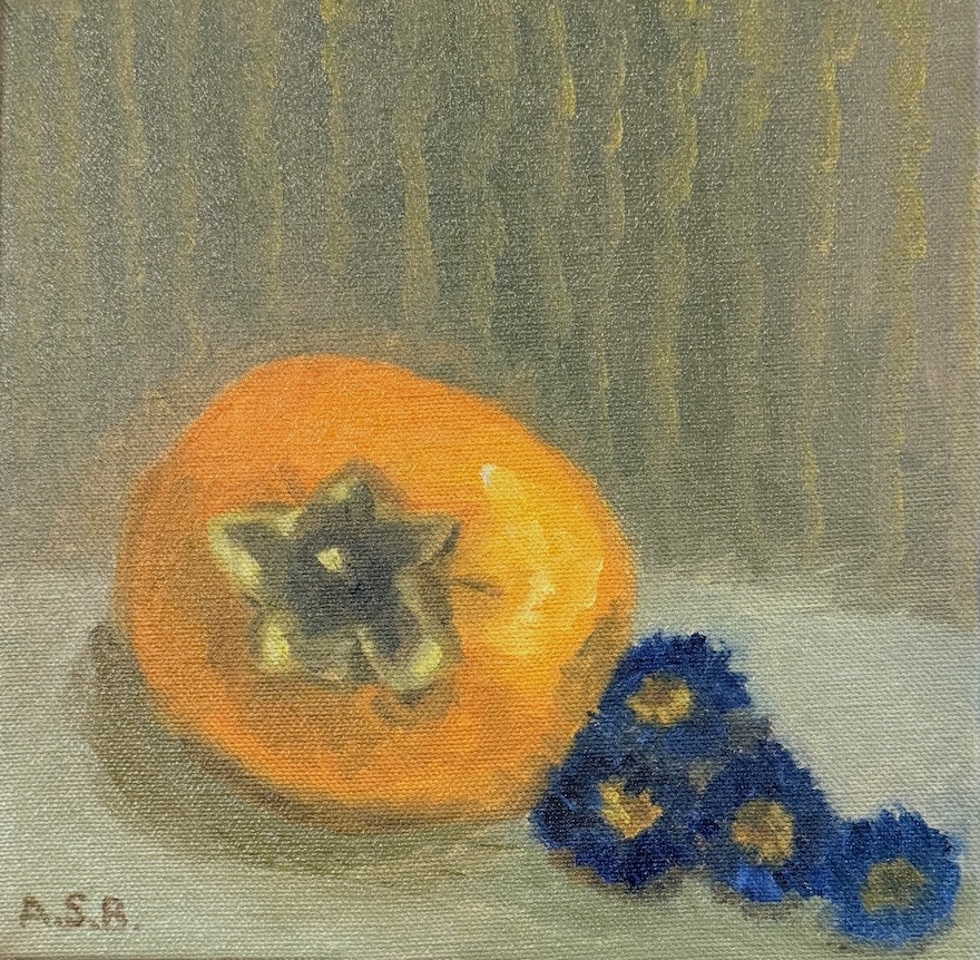 Persimmon And Asters